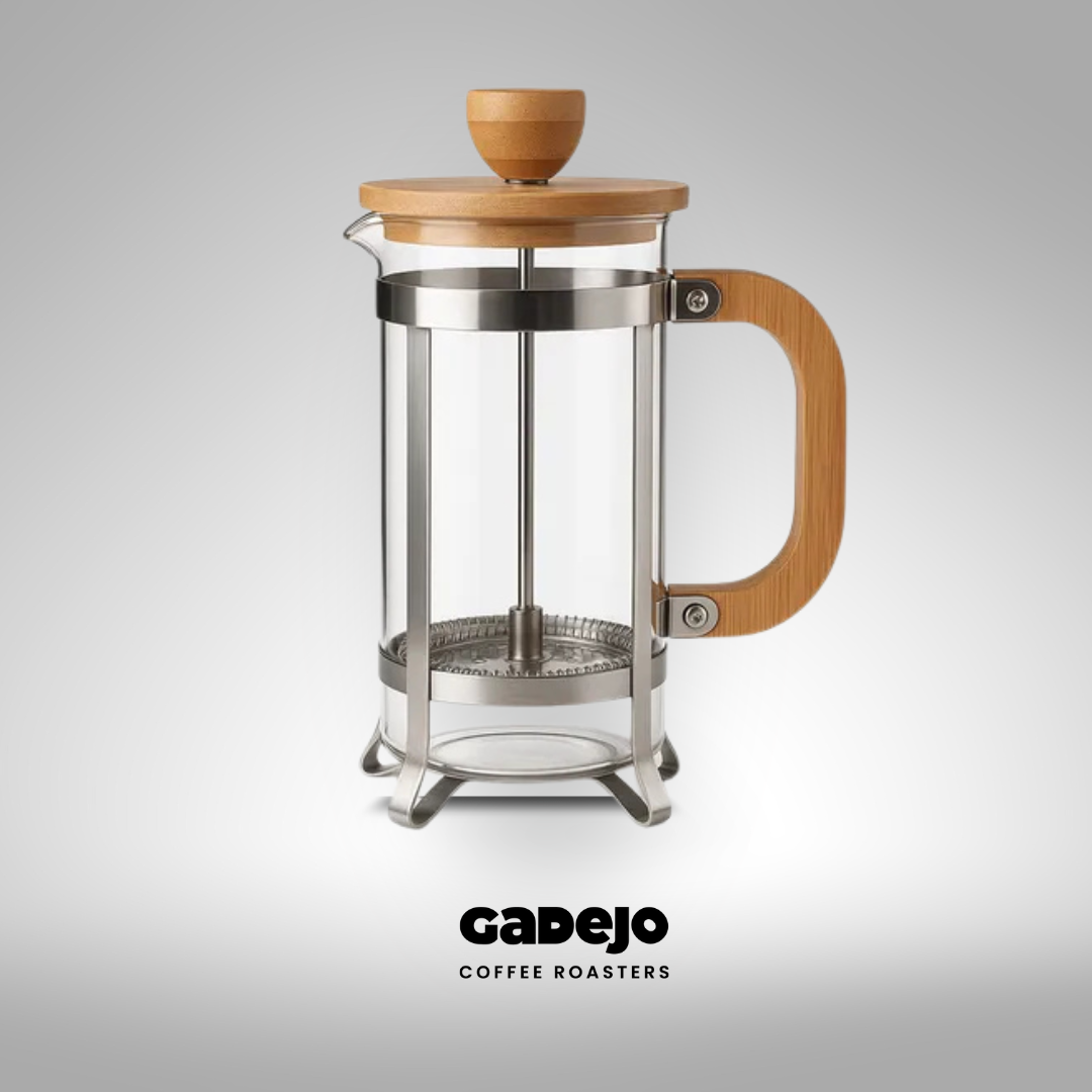 Prensa Francesa Bambú 600 ml – Vidrio Borosilicato & Tapa de Bambú