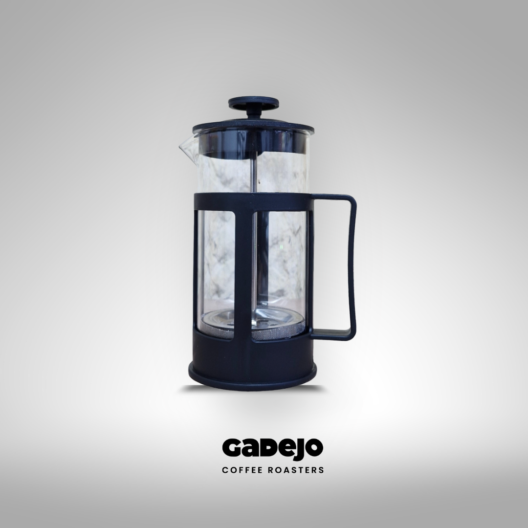 Prensa Francesa Negra 350 ml – Vidrio Borosilicato & Filtro Acero